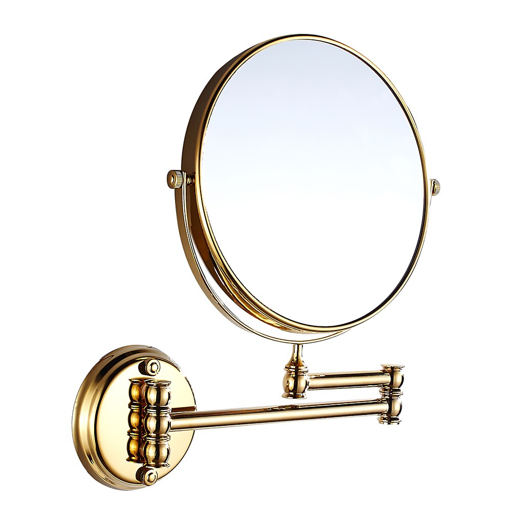 Bath Mirror Cosmetic Mirror Bathroom Wall Mounted Magnifying European Dual Side Arm Extend 2-Face Adjustable Makeup Mirror