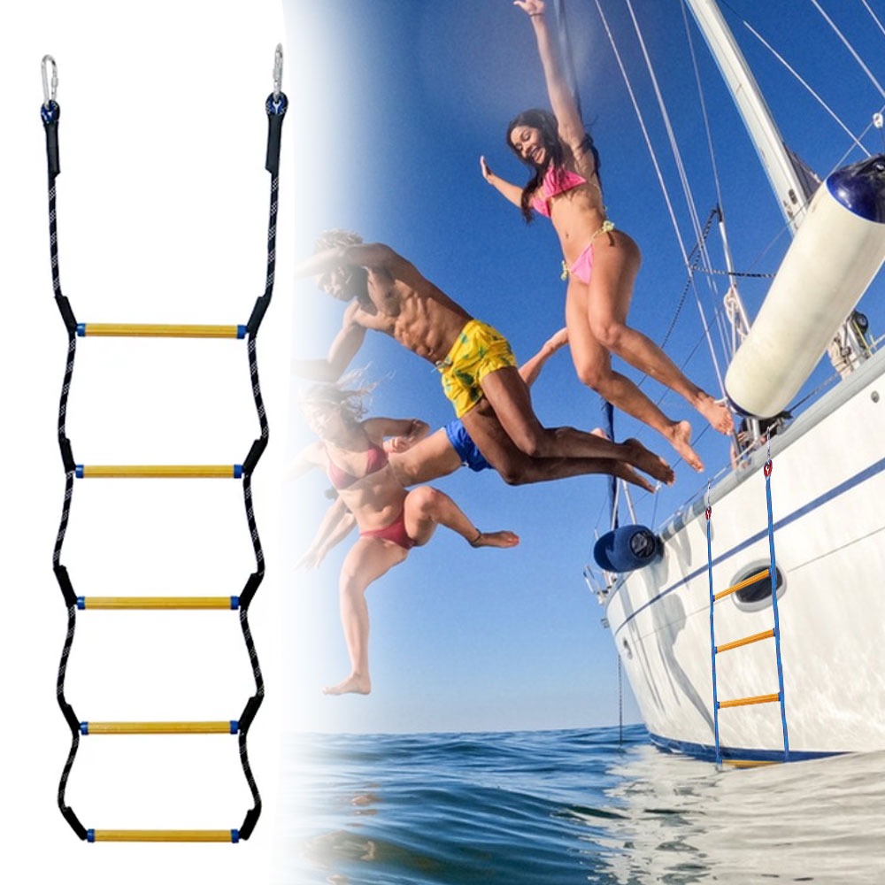 Escada de barco escada marinha escada telescópica adequada para barcos infláveis barcos de pesca caiaque jet ski canoa barco escada de embarque
