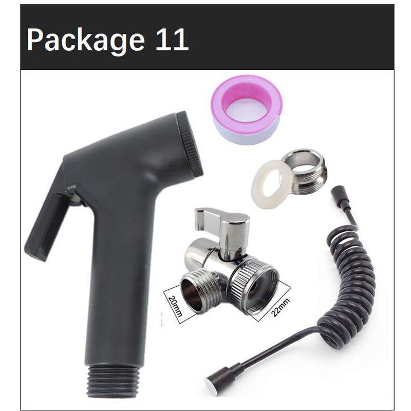 ABS Zwart Toiletsproeier kraan kit bidet Watersproeier klysma Badkamer schoner douchekop slang wc douchette kraan accessoires a1: Licht Groen