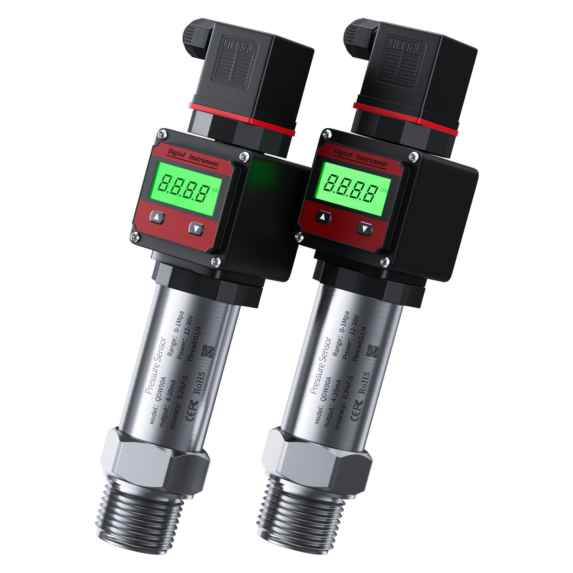 Digitaler Drucktransmitter RS485 0-10V 4-20mA mit 0-4bar 0-100bar 0-300bar LCD-Druckwandler M20*1,5 Drucksensor