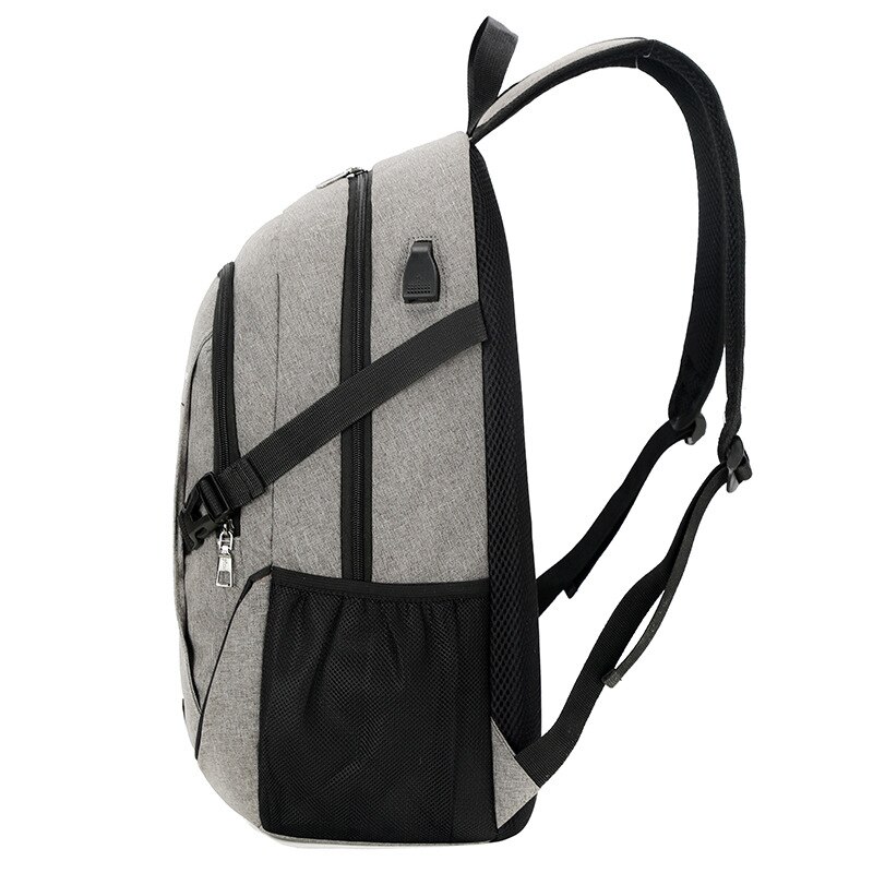 Mochila escolar informal para hombre, morral escolar con función de carga USB, para viaje de negocios