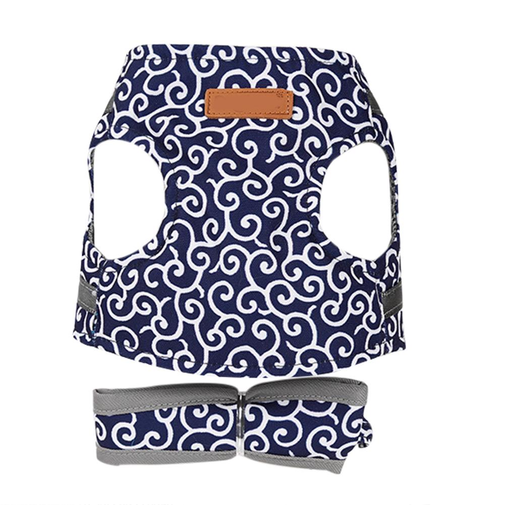 Cat Kitten Vest Harness and Leash Set Polyester Harness Pet Life Vest Breathable Pet Clothes for Small Dogs Cat Collar Leash Set: Blue / S