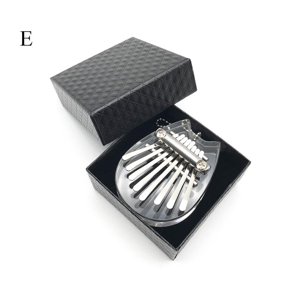 Kids Girlfriend Mini Kalimba 8 Keys Thumb Piano Great Sound Finger Keyboard Musical Instrument Cute Accessory Pendant: E
