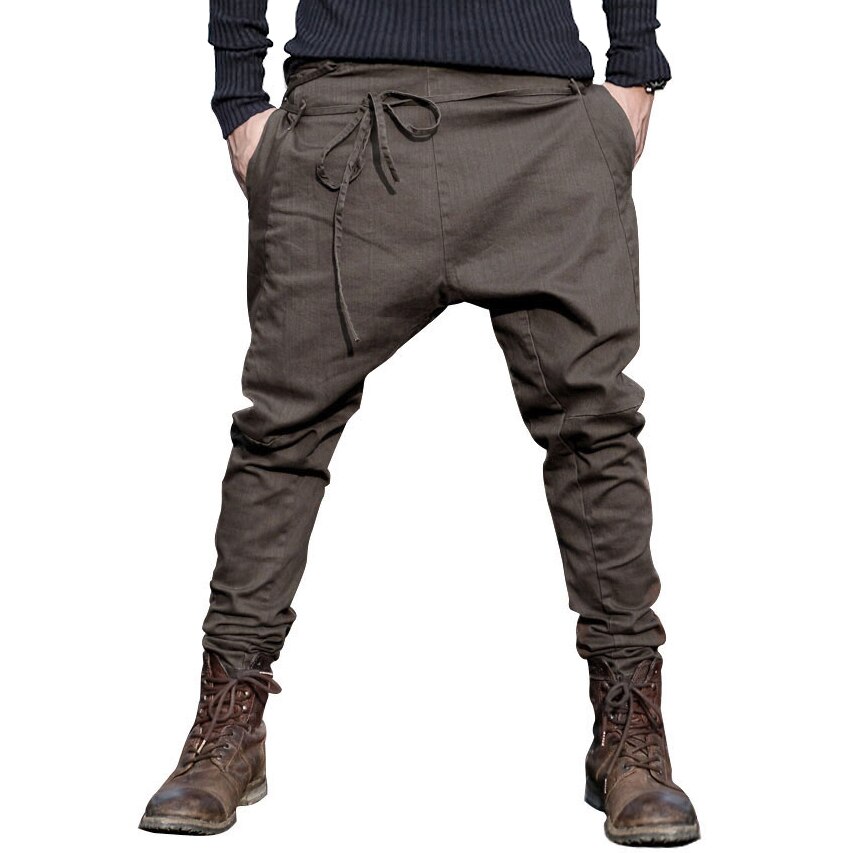 Mannen Harembroek laag Kruis Broek Toevallige Verzakking broek hiphop mannen Broek Mannen Joggers broek opknoping kruis