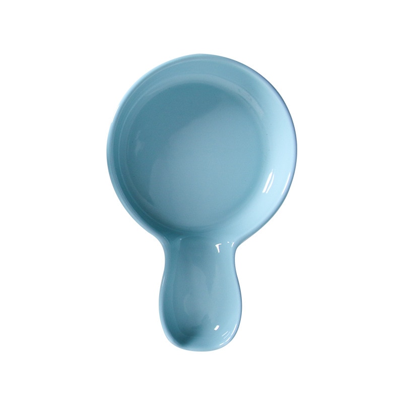 Ceramic Milk Pan Single-handle Milk Noodle Pan Flat-bottomed Baking Tray for French Fries Instant Pot: 21