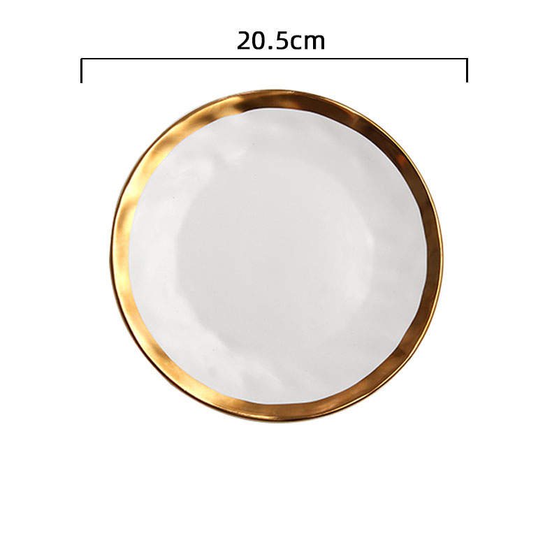 złoty udar talerze ceramiczne nordycki kreatywność matowe płytki talerz restauracja taca robić serwowania deser ciasto naczynia zastawa stołowa robić kuchni: Plates-20.5cm-WT