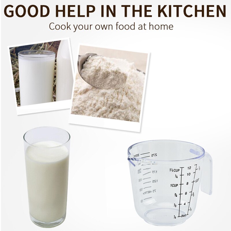 150/300ml Plastic Measuring Cup Stackable Liquid Measuring Container Clear Scale Show Transparent Mug Pour Spout Cooking Tools