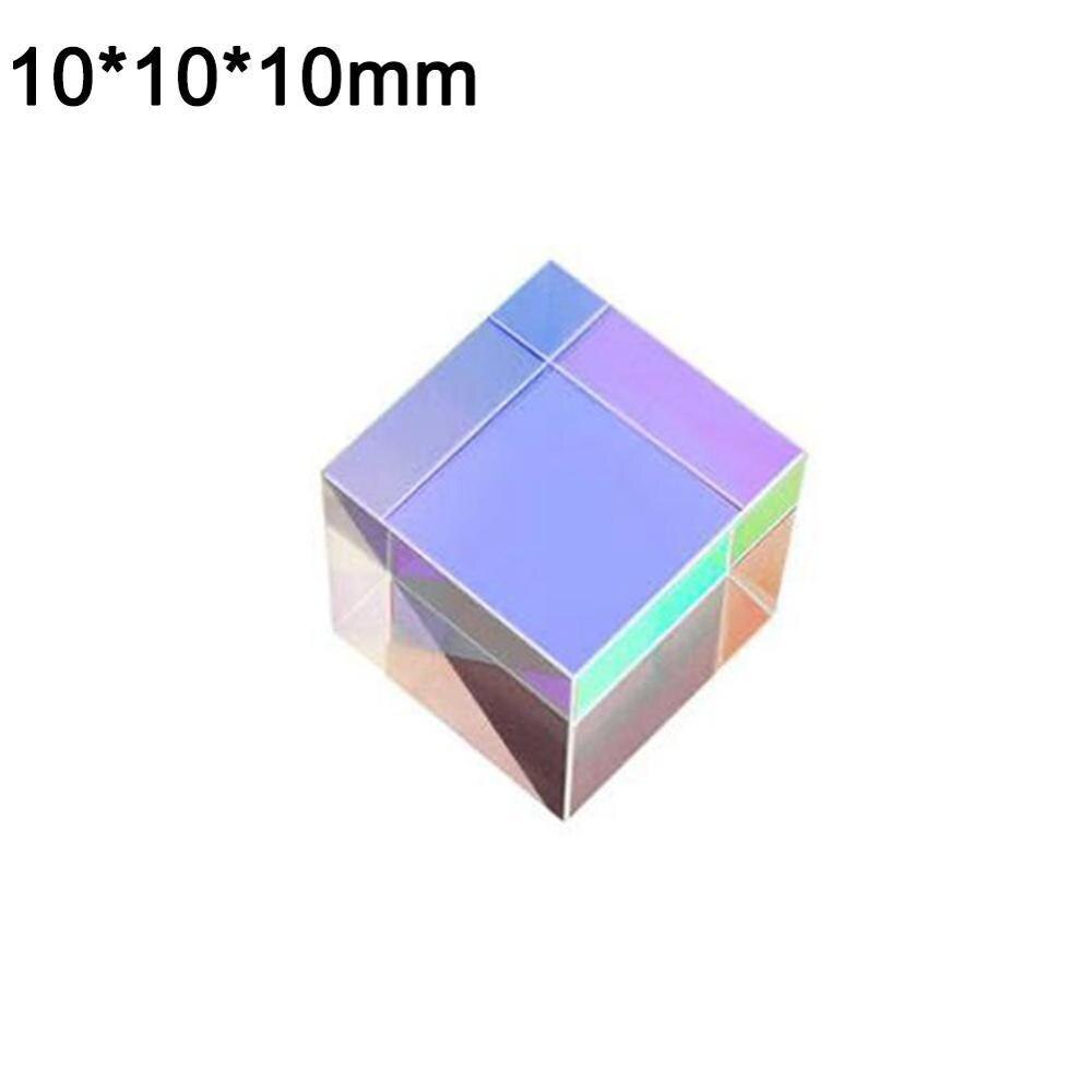 Dichroic Glas Optische Kleur X-Cube Vier Side Gepolijst Regenboog Experiment Prisma Voor Onderwijs 5*5*5mm K9 Glazen Kubus Q6D0: C