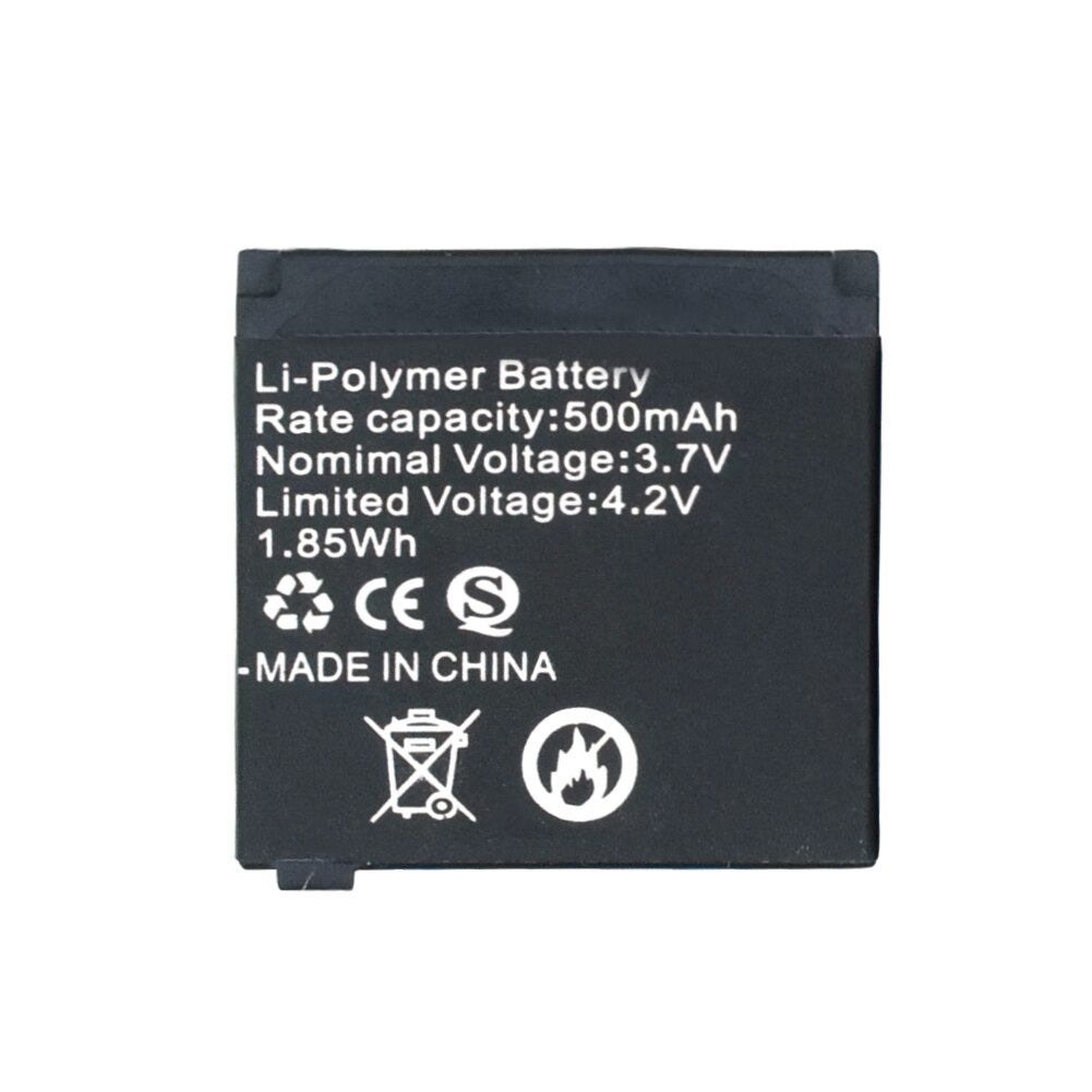 1piece 3.7V Rechargeable Li-ion Polymer Battery 500mAh Li-polymer Batteries Replacement For Q18 Wrist Watch Smart Watch 1.85Wh