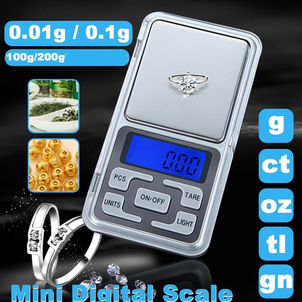 100/200g Convenient LCD Display Digital Scale 0.01 Precise Pocket Electronic Balance Gram Weight For Kitchen Jewelry Weighing