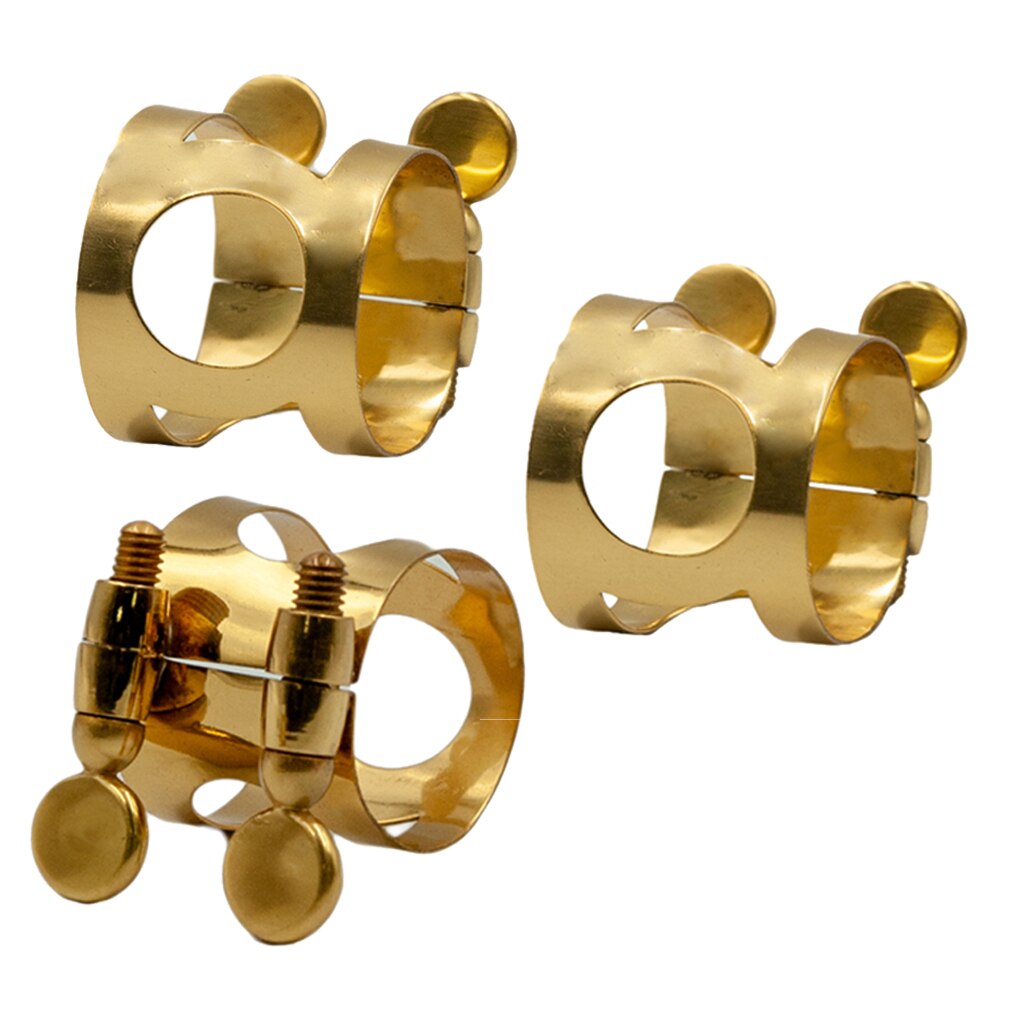 Metal Mouthpiece Pipe Head Clamp Ligature for Soprano Alto Tenor Saxophone