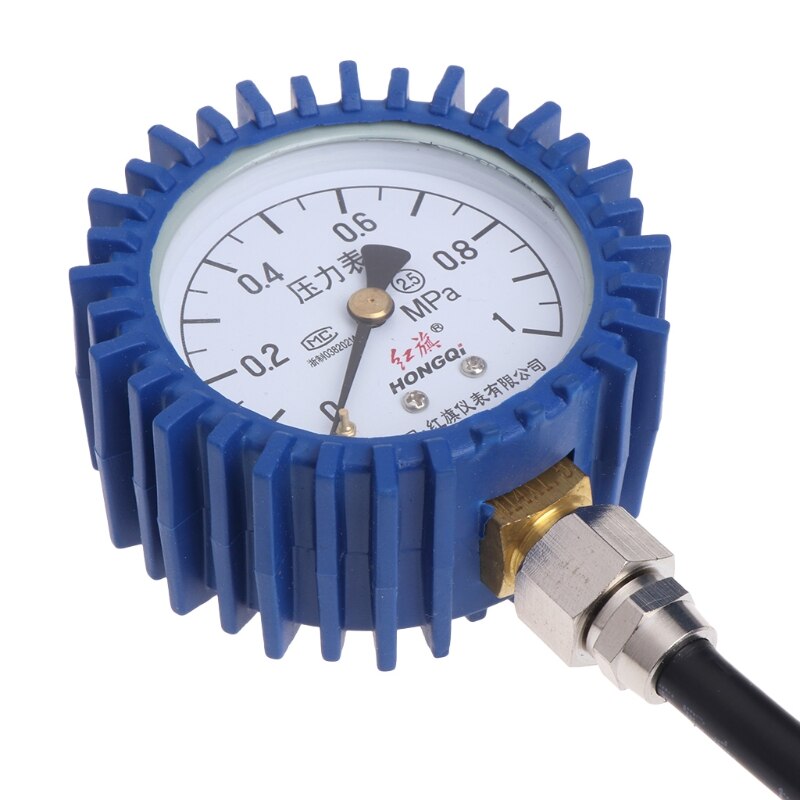 0-1MPA Motorcycle Car Fuel Pressure Gauge Car Gasoline Pressure Gauge Meter Tester Tool With 7.89 And 9.49mm Connector