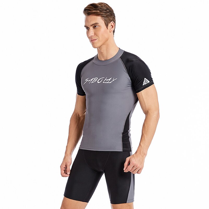 SABOLAY Wetsuit Surf jaqueta dos homens Protetor Solar maiô Anti-UV desportos Aquáticos Ao Ar Livre velocidade seco Mergulho terno de Natação dos homens