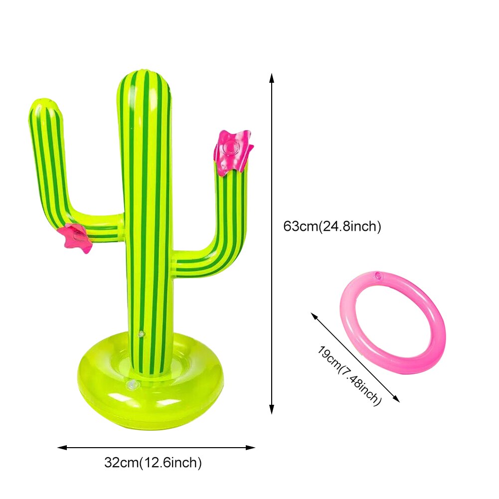 Toss Spel Met 4 Ring Plezier Zomer Familie Speelgoed Accessoires Strand Zwembad Kinderen Volwassenen Party Pvc Outdoor Opblaasbare Cactus