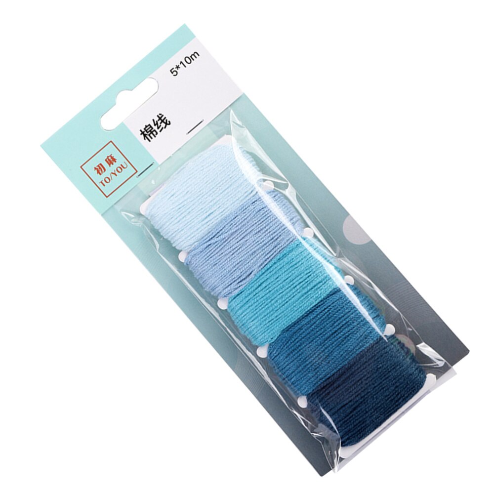 Hilo de punto de cruz de Color degradado, hilo de Cruz para bordar, Color amarillo: Blue