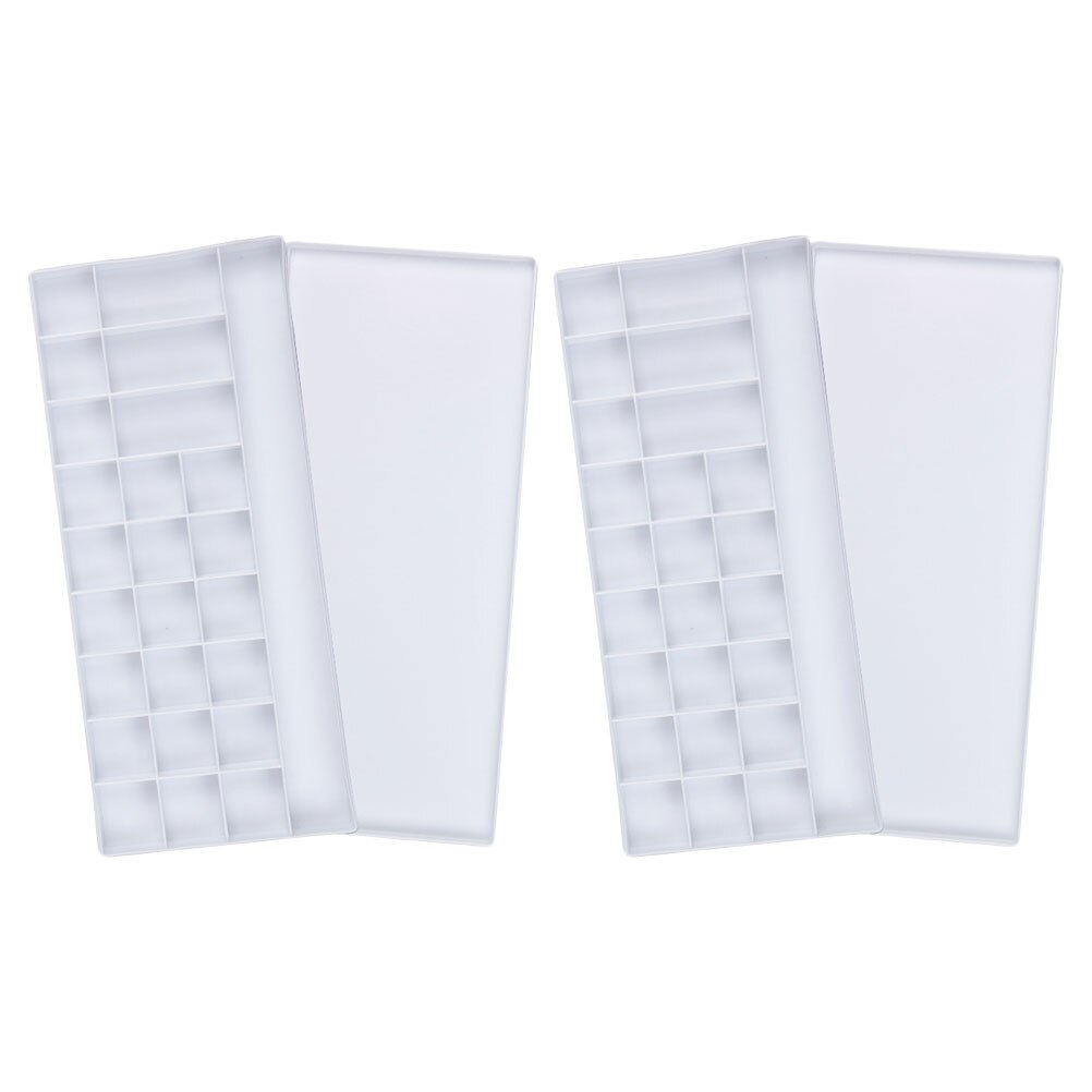 2pcs Watercolor Box Pigment Container Gouache Painting Box Oil Paint Box