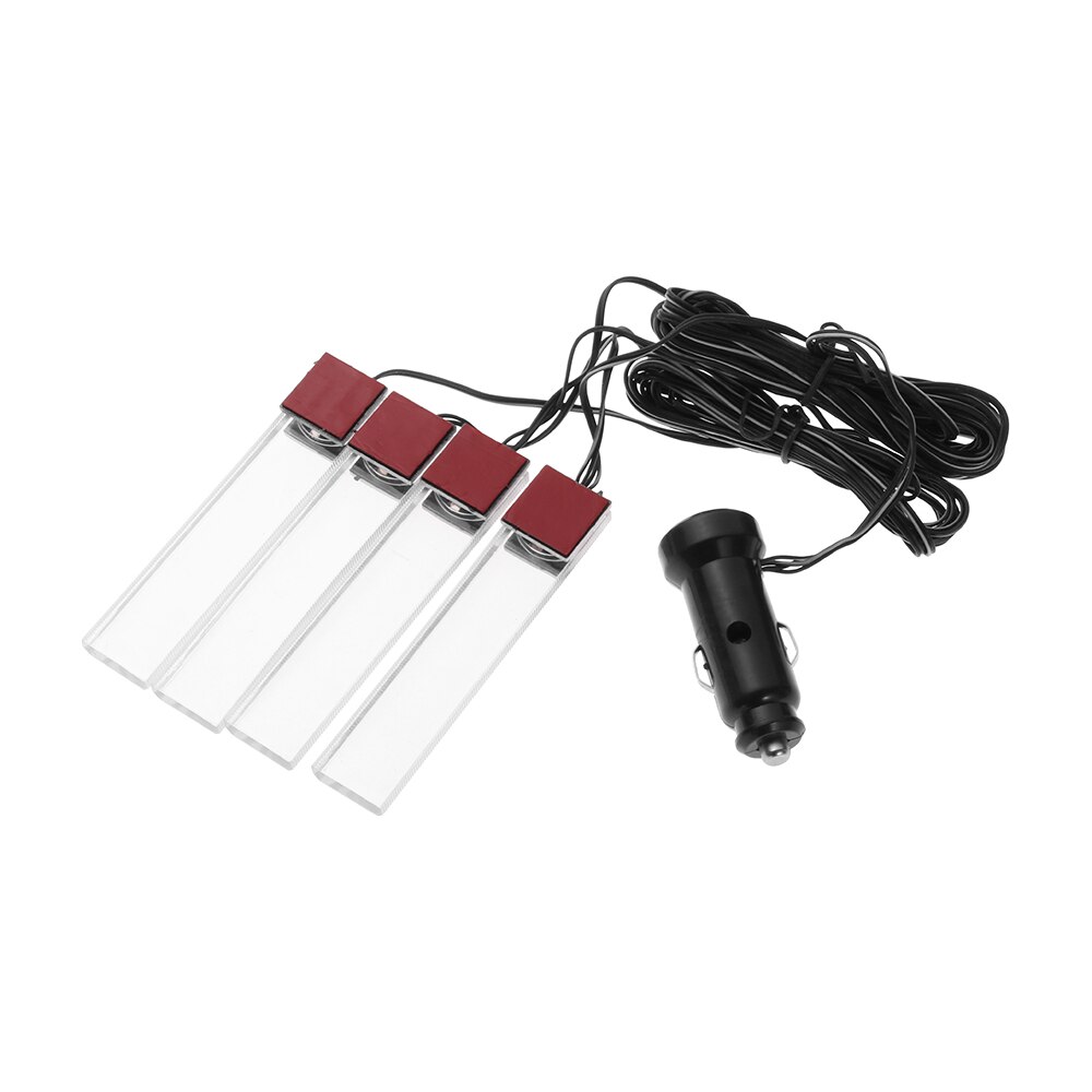 12 V 4LED Auto Auto Interieur Sfeer Verlichting Vloer Decoratie Lamp Licht Blauwe Auto Led Verlichting