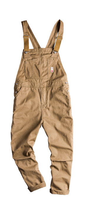 Europeisk og amerikansk street stlye jumpsuit menn tilfeldig retro verktøy trend overall par bukser bra: Khaki / Xl
