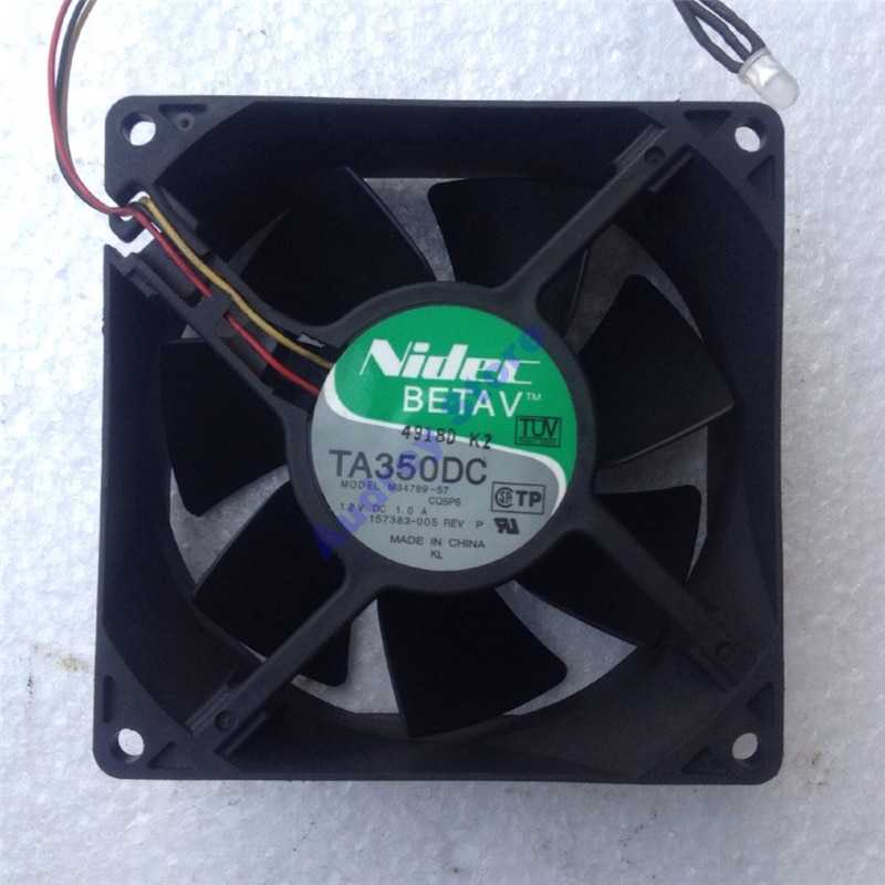 NIDEC TA350DC M34789-57 CQ4 9238 DC12v 1A 9cm 3-wire cooling fan Double ball bearing air blower