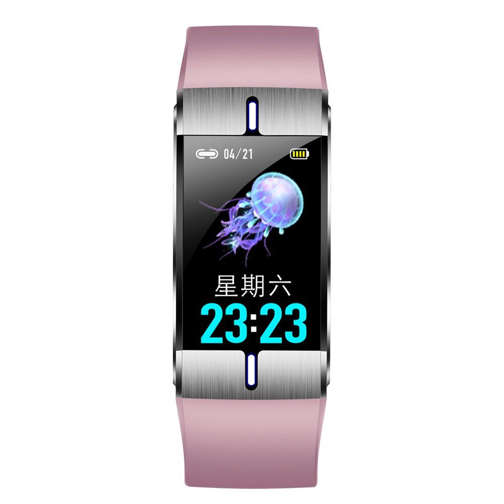 Smartwatch Kebidu - Tkanka Tłuszczowa, Tętno, Ciśnienie Krwi, Prognoza Pogody, Opaska Fitness Android iOS: Różowy