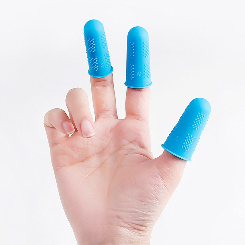 Siliconen Vinger Beschermers 12 Stuks Vinger Protectors Lijm Vinger Caps Voor Naaien Lijmen Scrapbooking In 3 Maten Gadgets