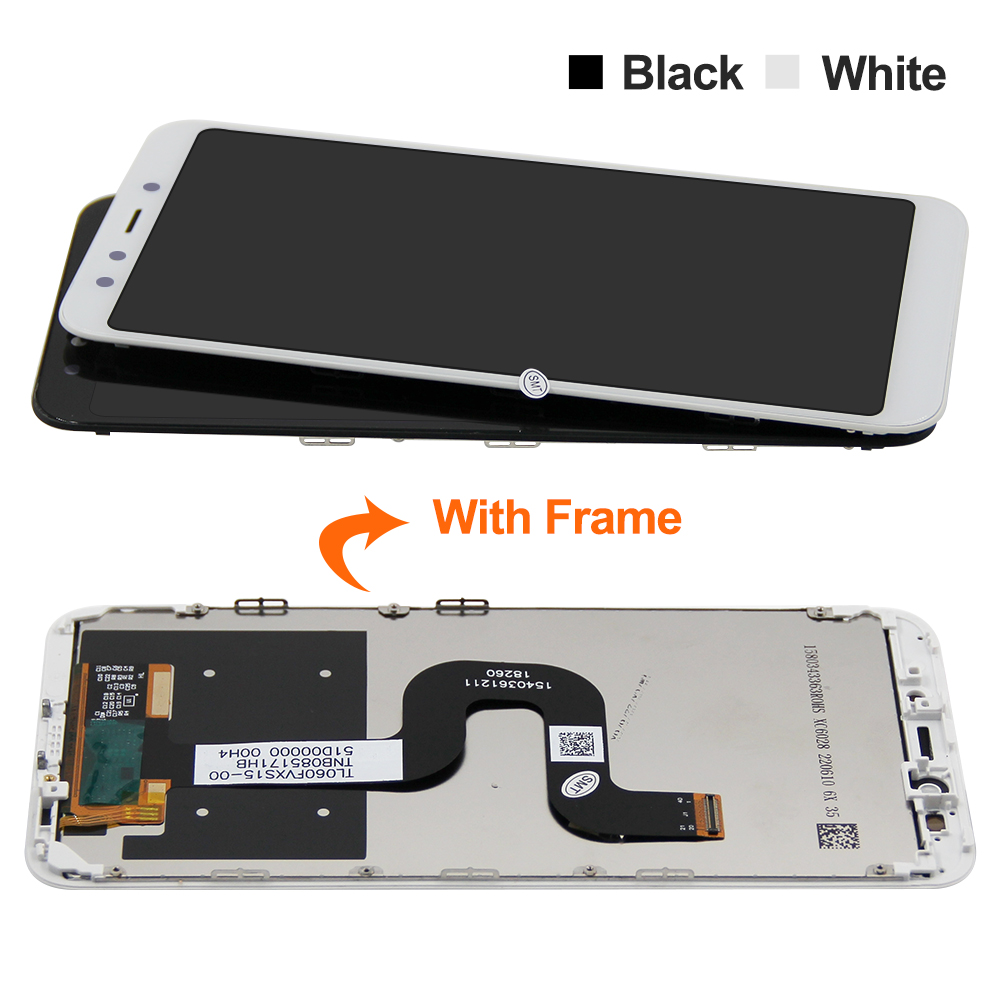 Tela para xiaomi mi a2 m1804d2sg m1804d2si display lcd tela de toque digitador assembléia com quadro para xiaomi mi 6x substituição