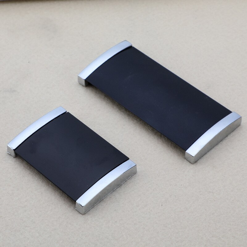Zinklegering handvat, zwarte aluminium plaat, keukenkastdeurgreep, moderne kledingkast, ladeknop, meubeldecoratie