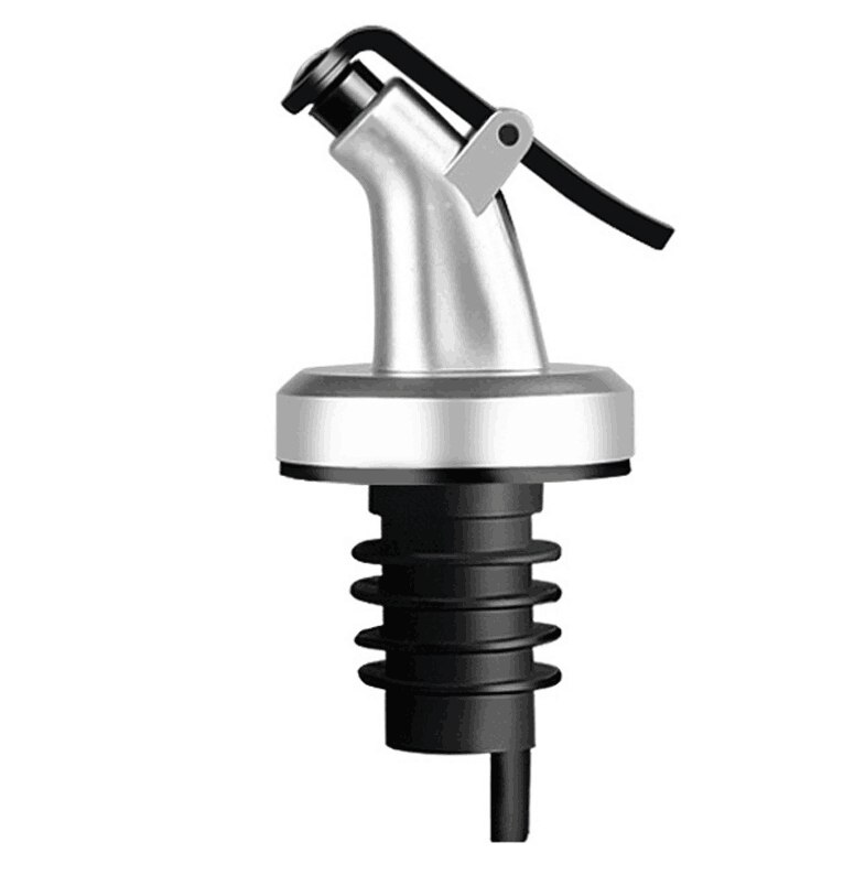 Accesorios de cocina, tapón de plástico para botella de aceite de alimentaria, boquilla a prueba de fugas, dispensador de licor, utensilios de vertedor, utensilios de cocina: black