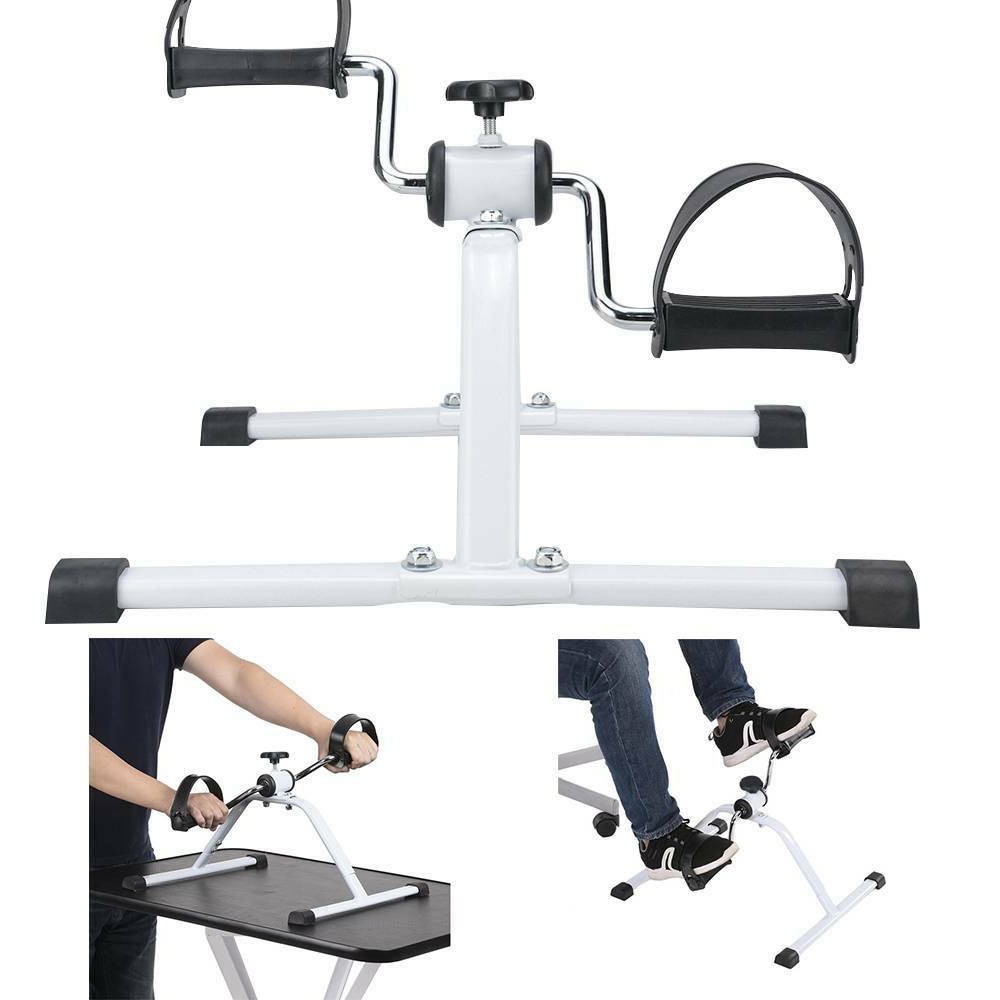 Mini motionscykel justerbar motstånd fåtölj pedal ben rehab inomhus cykelträning gym fitness kroppsbyggnadstillbehör