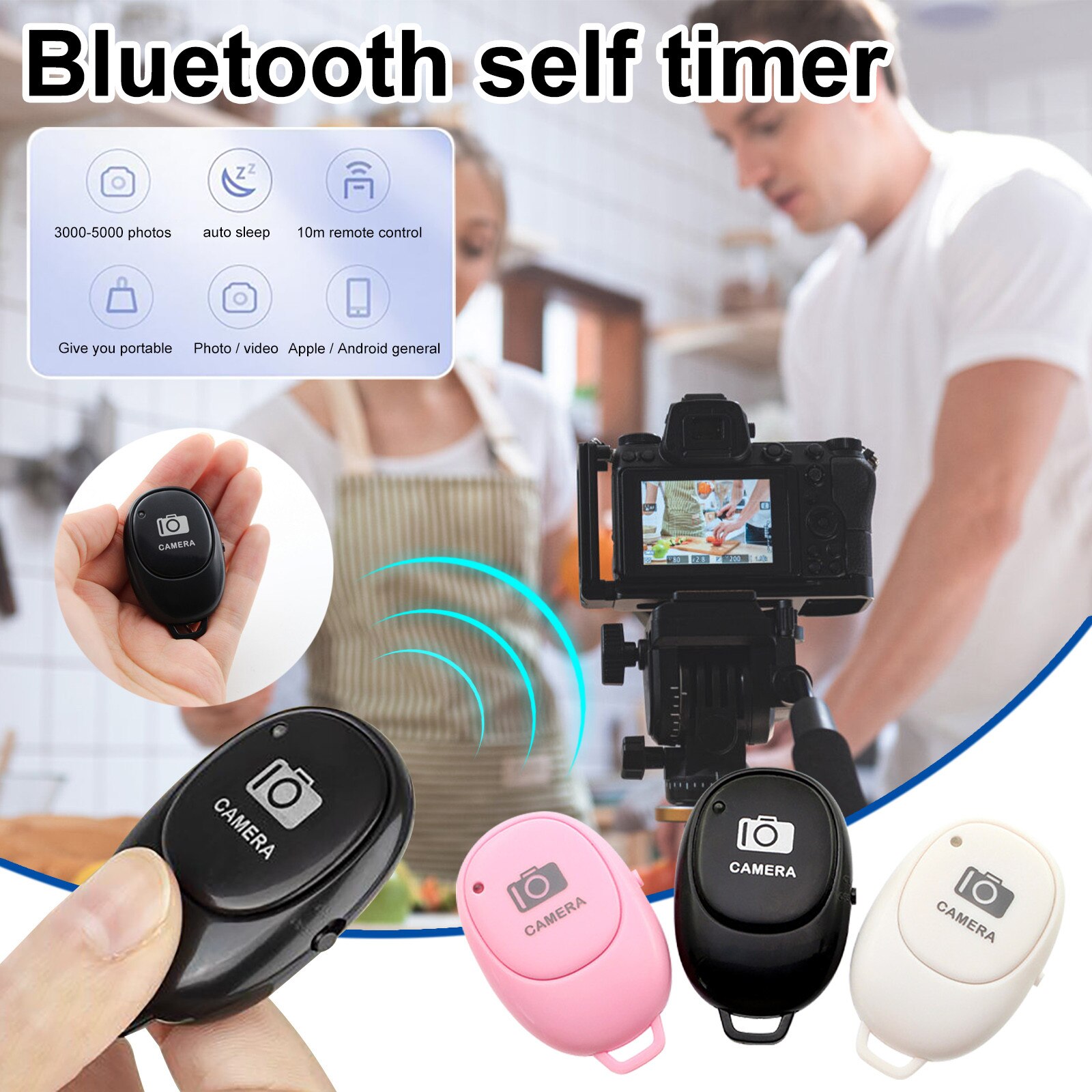 Mini Bluetooth Selfie Control for android phone Self-timer Camera Shutter Controller Wireless remote shutter Selfie in Stock