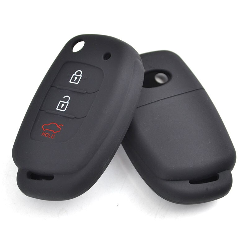 3 Button For Hyundai Creta I10 I20 Tucson Elantra Santa Fe Silicone Car Remote Flip Key Fob Shell Cover Case