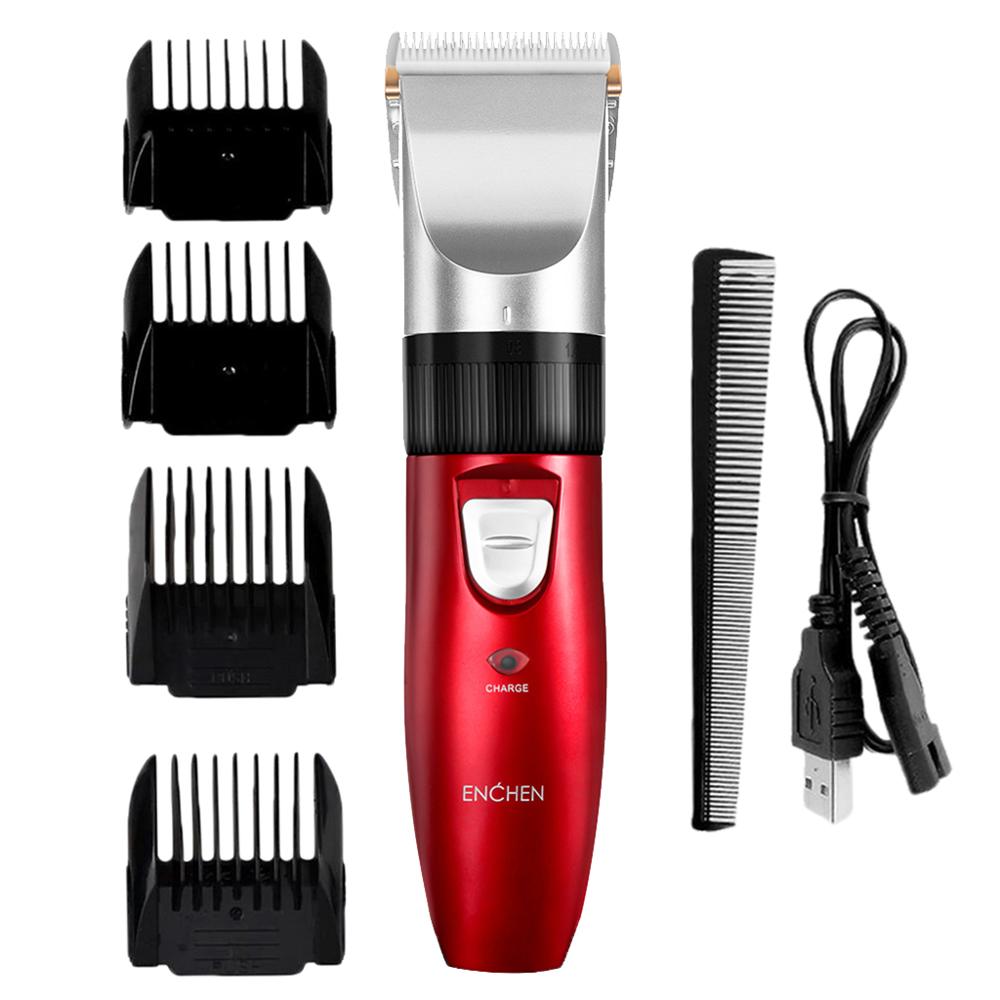 Enchen Boost cortadora de pelo eléctrica Prpfessional cortador de cerámica de pelo USB de carga de la cortadora de pelo USB cortapelos sin cables para niños: Option 9