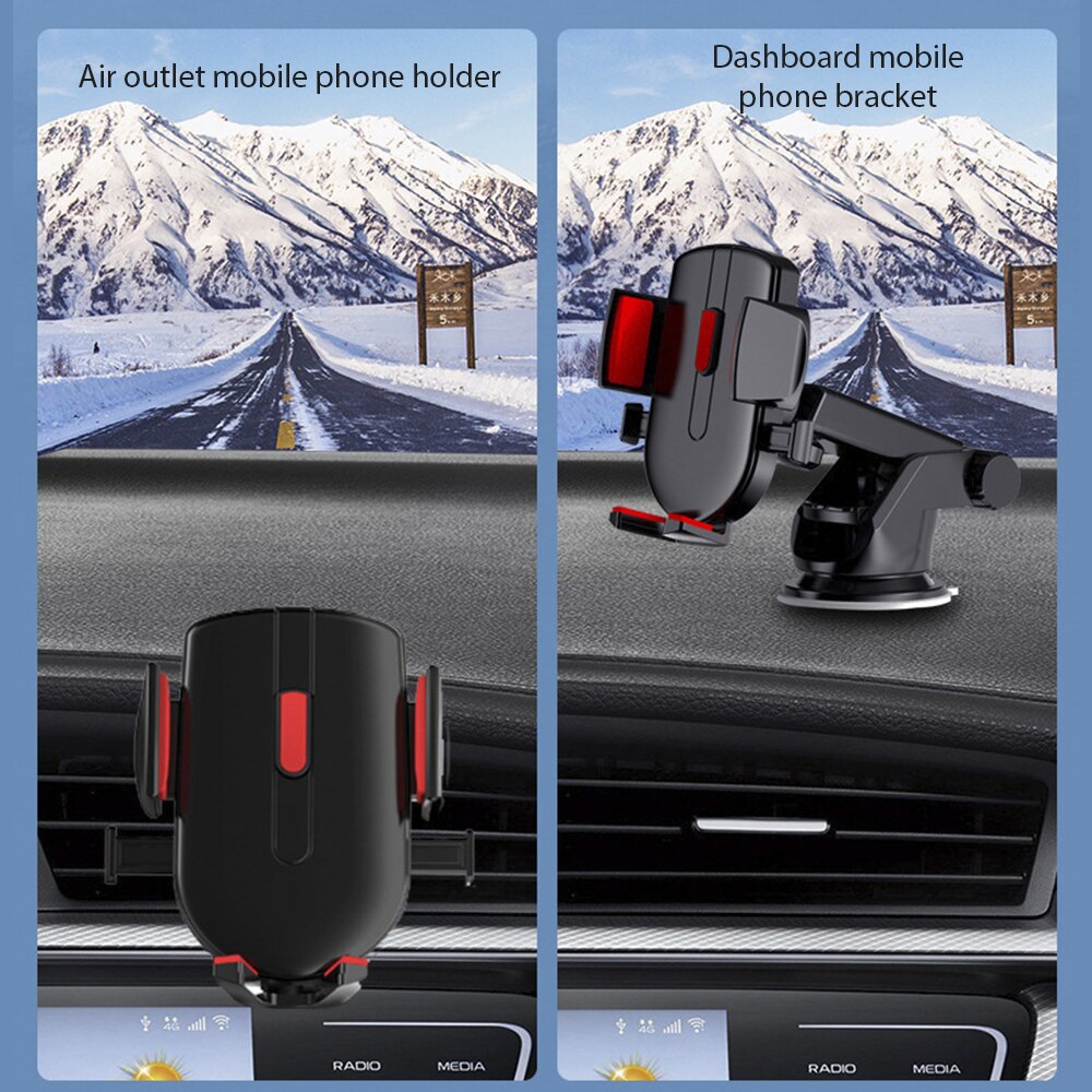 Auto Telefoon Houder Air Vent Gps Houder Universele Voor Mobiele Mobiele Telefoon Gps Clip Mount Houder Stand Flexibele Auto Ondersteuning
