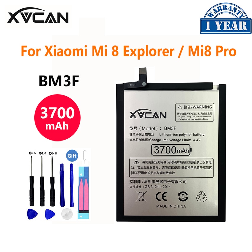 Original XVCAN High Capacity 3700mAh BM3F Battery For Xiaomi 8 Mi 8 Explorer / Mi8 Pro Phone Replacement Batteries Bateria
