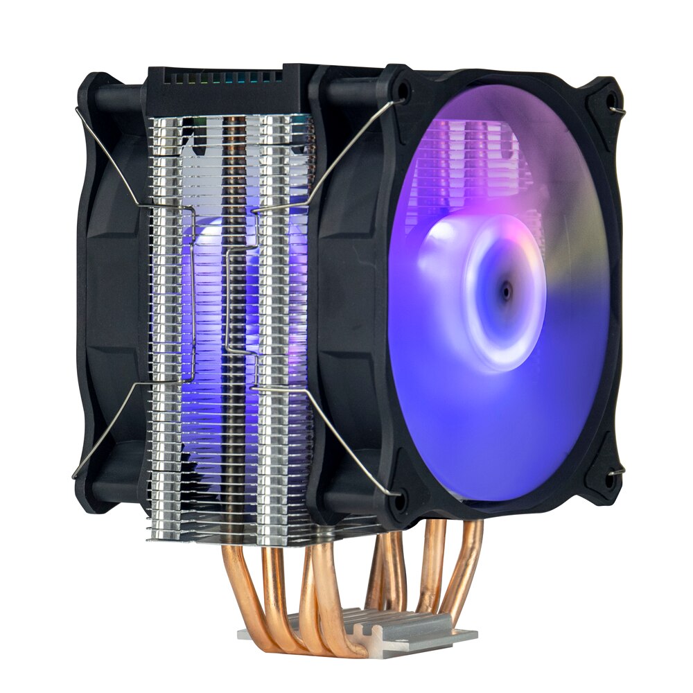 Darkflash CPU Cooler aura sync ARGB Lights 4 Heatpipes 120mm Silent PWM Fan RGB heatsink CPU Cooling Radiator LGA 1155/AM4 AMD: darkair-plus led