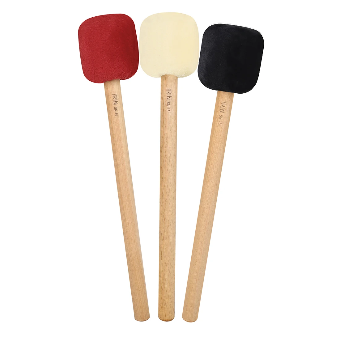  Mazo de tambor grande IRIN, mazo de cuenco para cantar, mazo de Gong, mazo de haya para cuenco para cantar, palo de Gongo, piezas de instrumentos de percusión