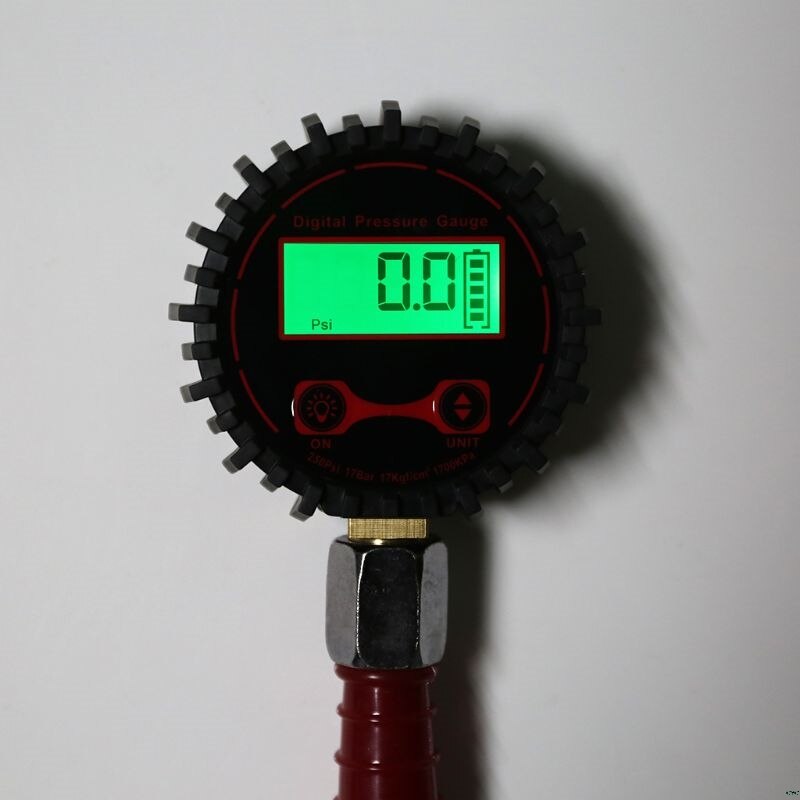 Car Vehicle RV Dual Head Straight Tire Inflator with Pressure Gauge Quick Inflation Rod for Truck RV Bike Motorcycle Car