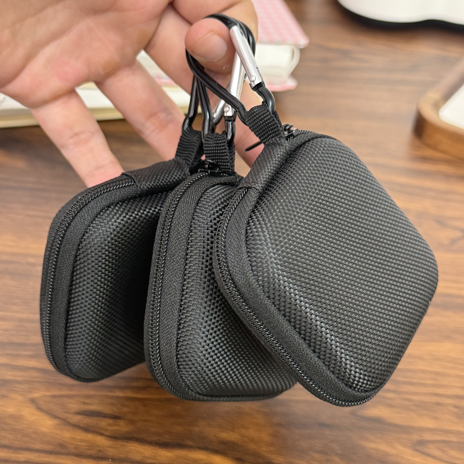 Estuche protector para auriculares, bolsa dura de transporte EVA con caja de gancho para auriculares, accesorios para tarjetas de memoria, funda protectora a prueba de golpes