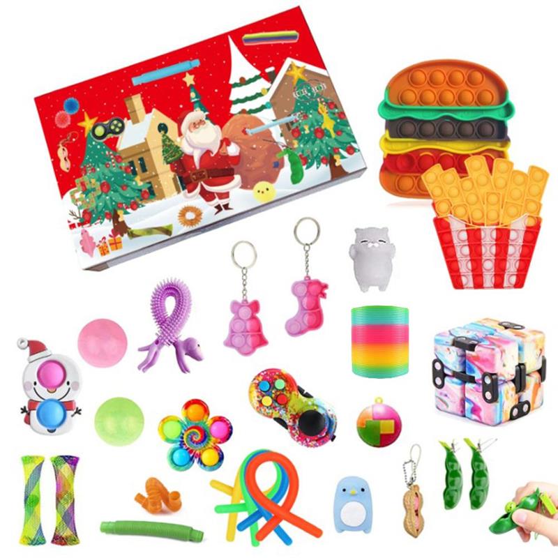 Anti-stress Sensory Toy Set Advent Calendar Christmas Countdown Calendar Blind Box 24 Days Countdown Decompression Toys: type 7