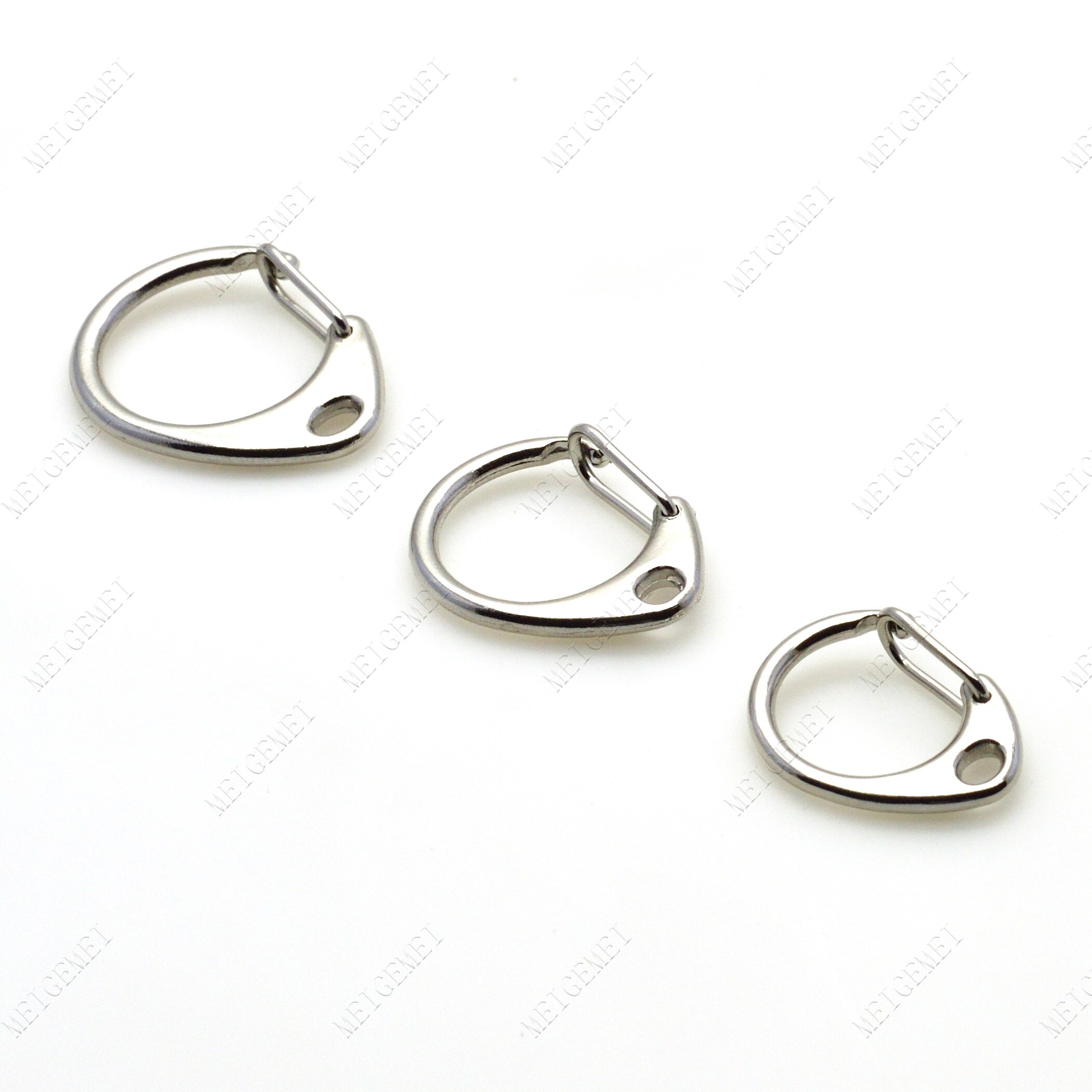 3 stk nøgleringe metal krog nøglering split ring diy gør tilbehør sølv