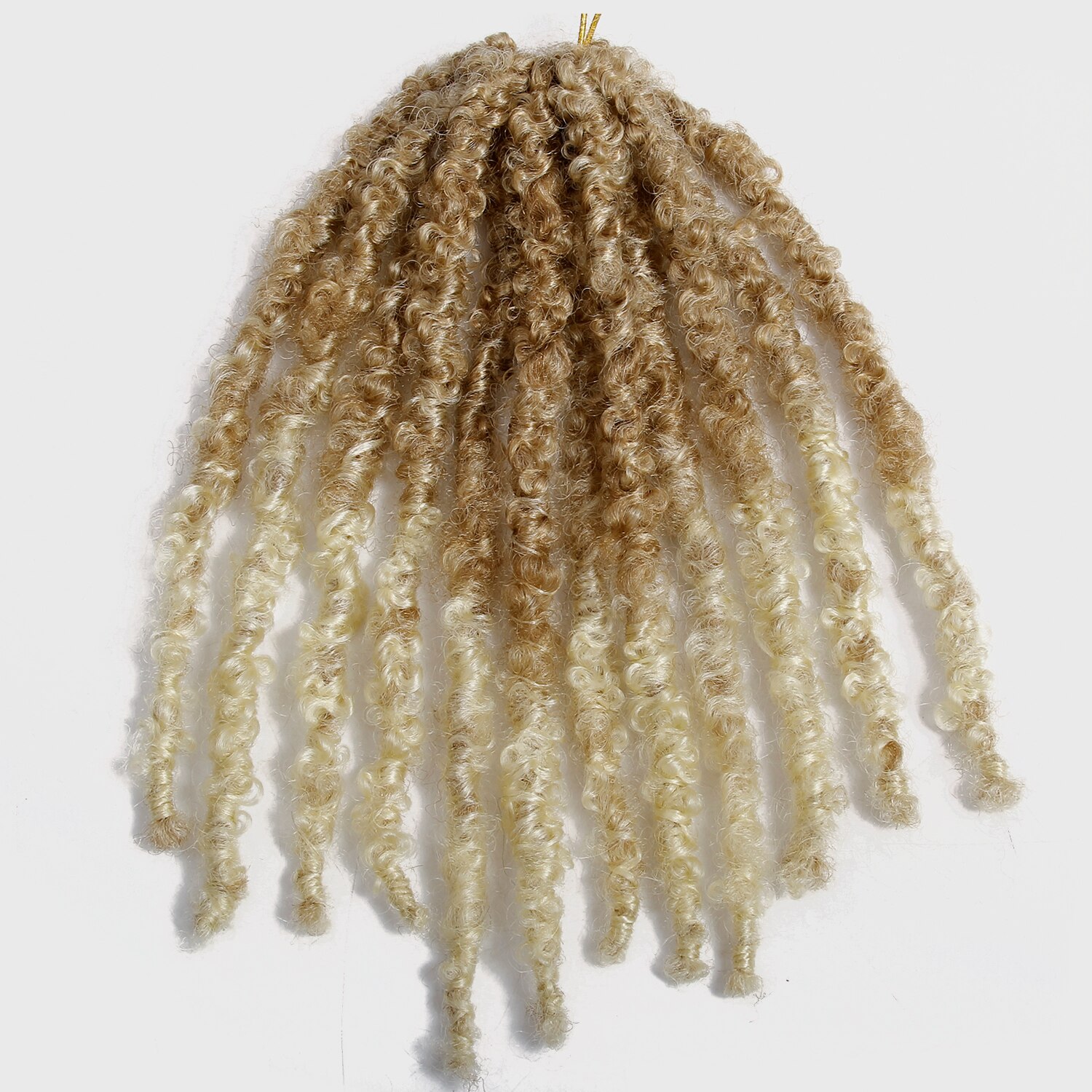 Butterfly Locs Crochet Hair Synthetic Short Distressed Faux Locs Crochet Braids Hair Goddess Pre Looped Bob Locs Pre-Twist Braid: 27/613 / 3Pcs/Lot