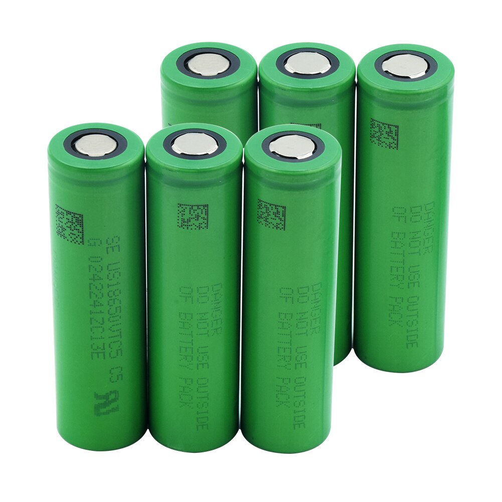 18650 lithium Li-po battery 2600mAh VTC5 30A High Drain 18650 Li-ion Lithium Rechargeable Battery For Flashlight batteries: 6 Pcs