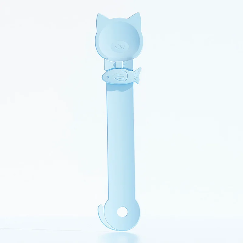 Cat Strip Feeder Spoon Long Handle Lickable Wet Food Feeder for Cats Pet Meat Mud Food Squeeze Dispense Spoon Pet Supplie: black