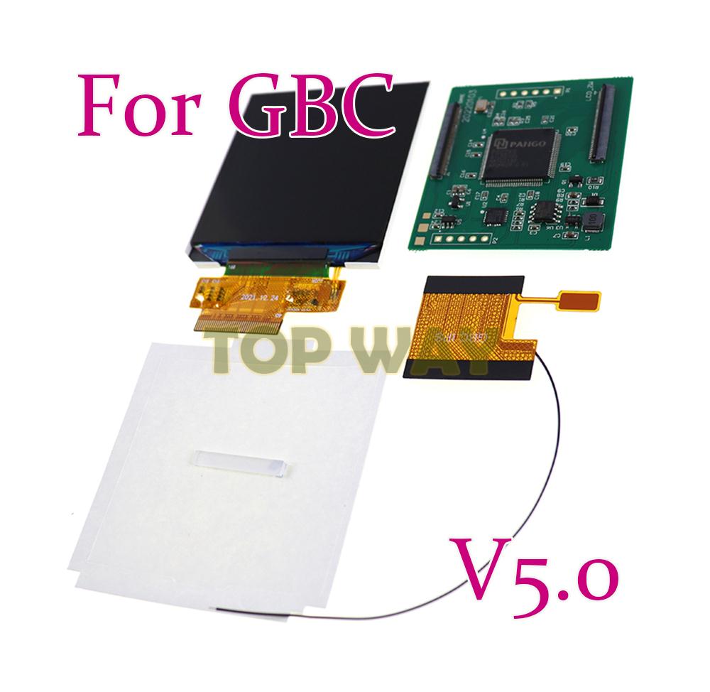 1Set Vervanging Voor Nintend Gbc Screen Gelamineerd Ips Lcd Panel Kit Voor Gameboy Kleur V2.0 2.0 Backlight Logo Gamenaissance