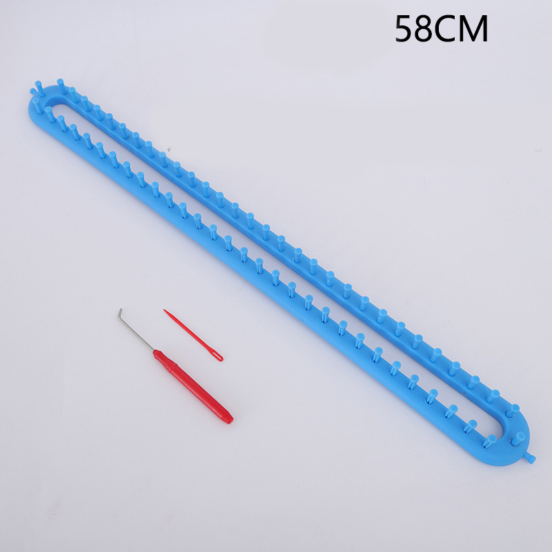 Rectangle DIY Knitting Loom Kit Needlework Classical Knitter Wool Plastic Pompom Sock Hat Scarves Shawl Handmade Braiding Tool G: D