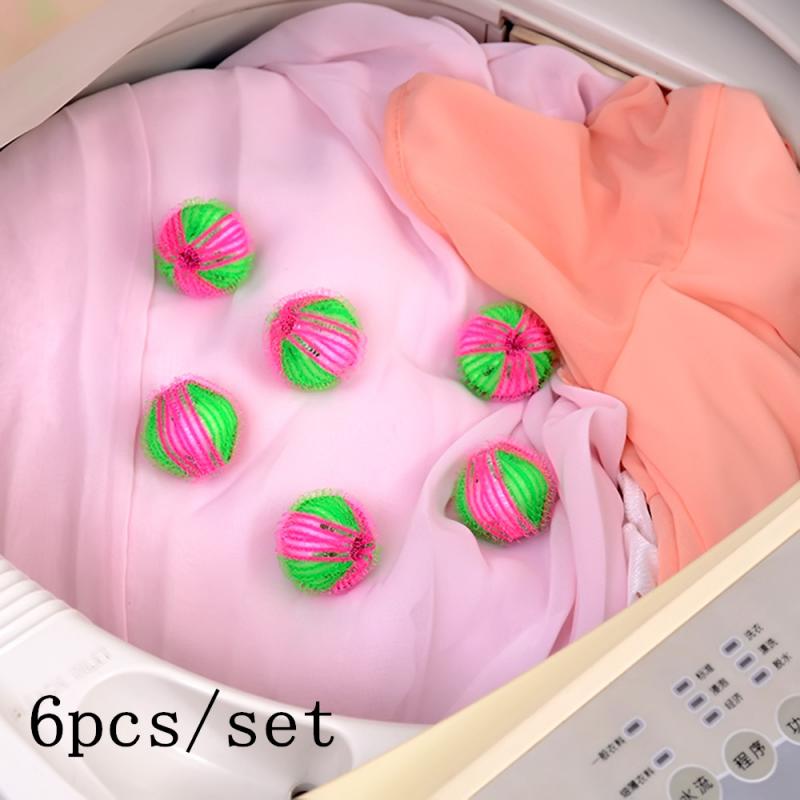 6 stk/sæt magisk hårfjerning vasketøjskugletøj personlig pleje genanvendelig hårkugle vaskemaskine rengøring kugletørrer bolde