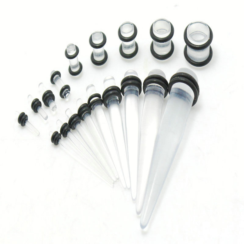 18 stks/set pack oor taper en plug stretching kits body piercing sieraden goedkope prijs fabriek oor meters set mix veel: 5