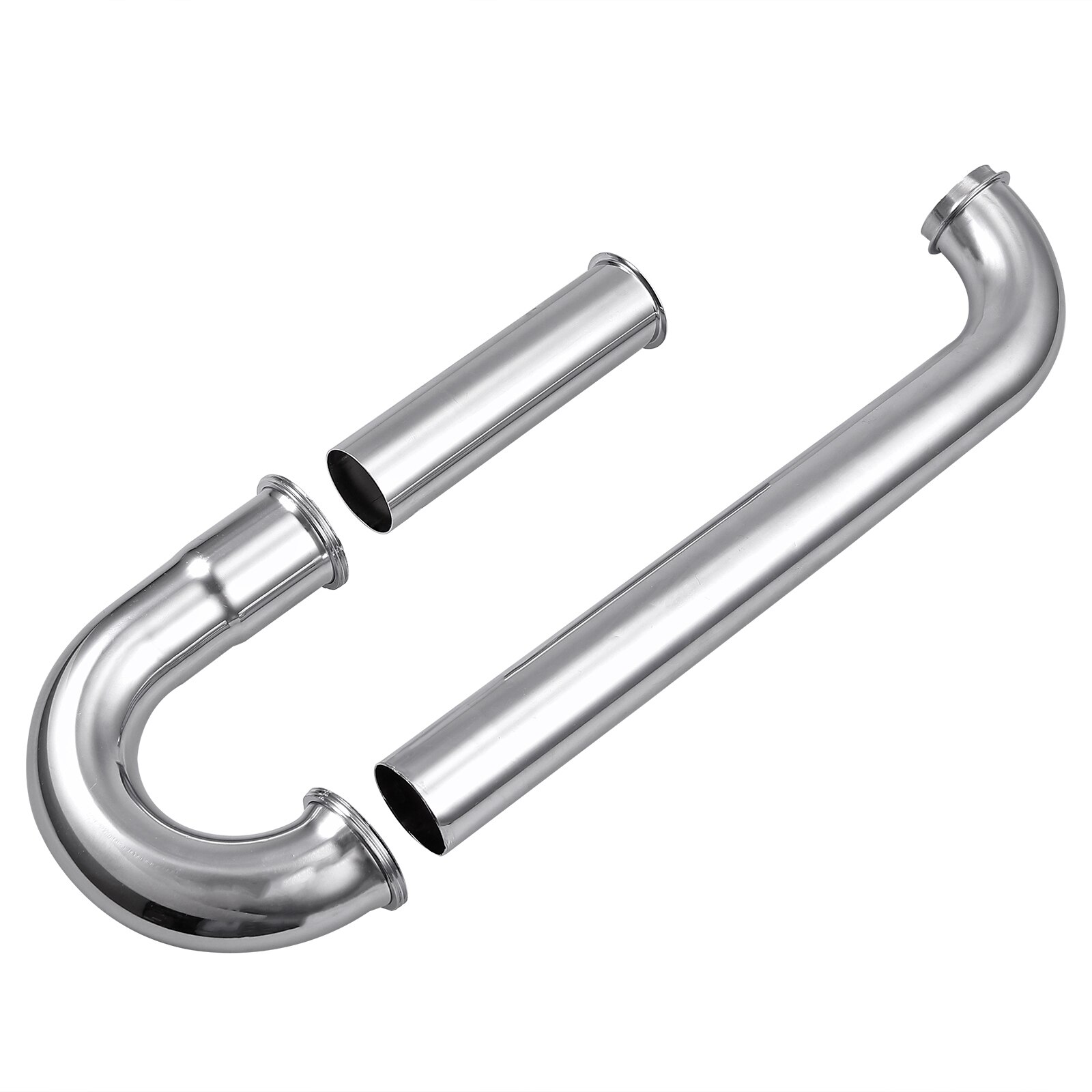 Proster Universal Tube Siphon For Washbasin Vanity 32mm Detachable 1 1/4 Immersion Pipe Ggar Drain Fitting 201 Stainless Steel