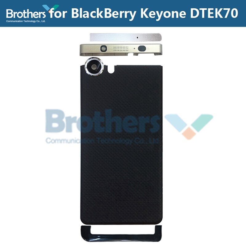 For BlackBerry KEYone DTEK70 DTEK 70 Back Cover Battery Door Housing Flake Top UP Bottom Cover BackCover Phone Replacement: Full Silver