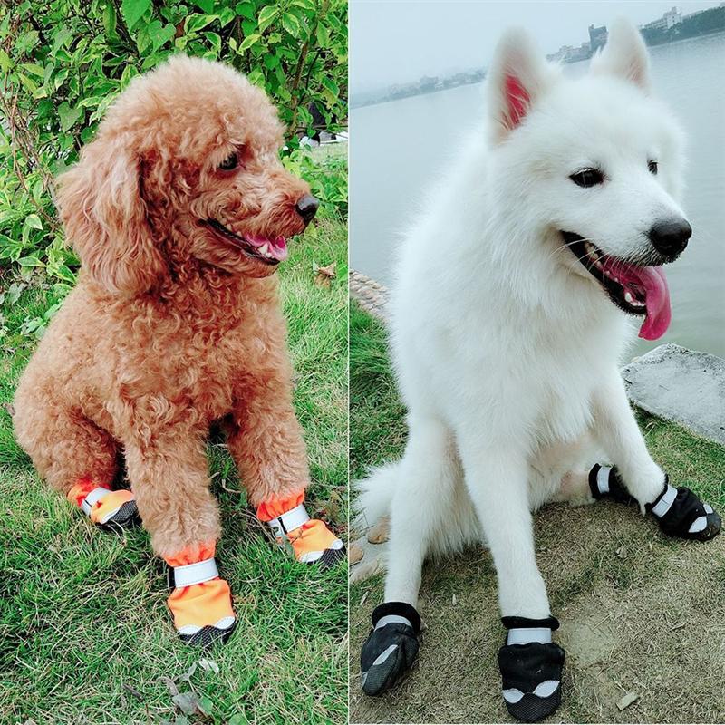 4pcs Dog Boots Winter Dogs Paw Protection Waterproof Anti-Slip Paw Protectors